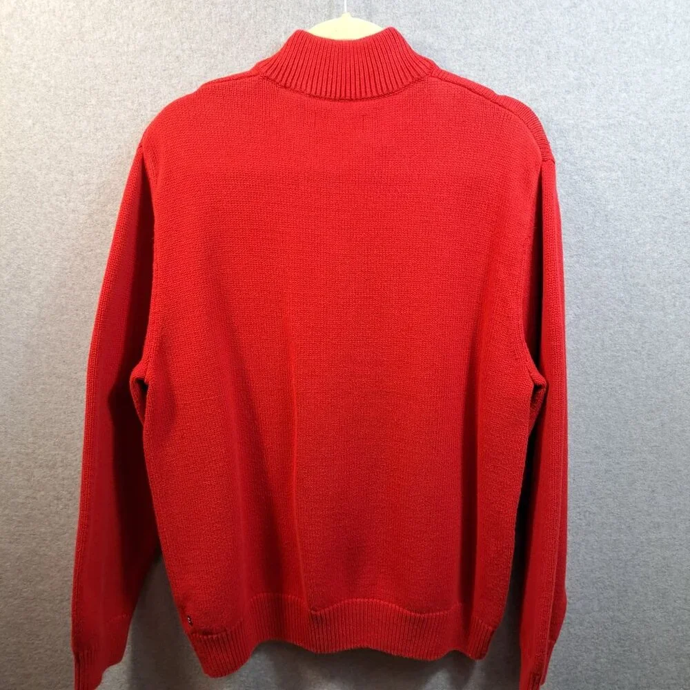 Chaps Mens L 43" Sweater Pullover Unisex Red Polar Bear Winter 100% Cotton - Picture 10 of 11